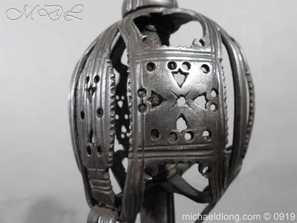 English Basket Hilt Cavalry Sword c 1740 - Image 13