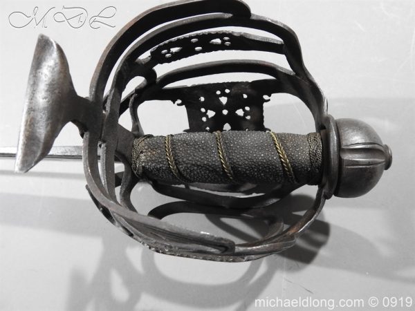 English Basket Hilt Cavalry Sword c 1740 - Image 16
