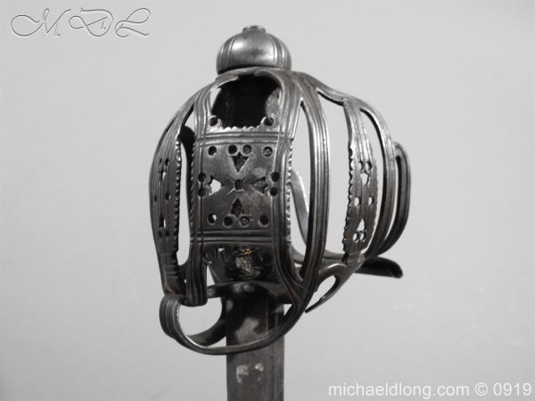 English Basket Hilt Cavalry Sword c 1740 - Image 19
