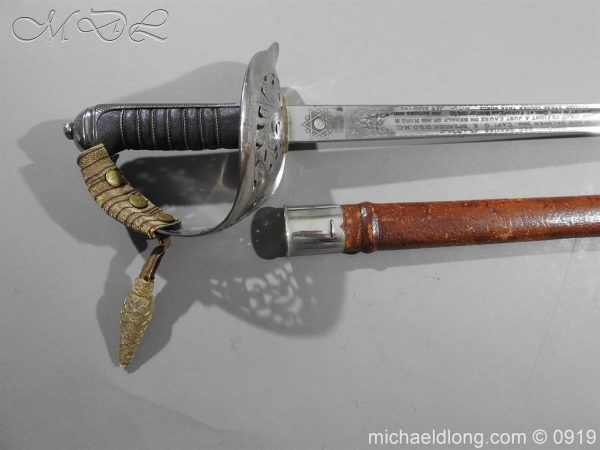 WW1 British 1897 Officers Presentation Sword - Image 2