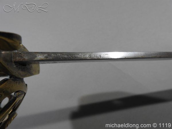 Naval Officer's Sword Dated 1801 - Image 9
