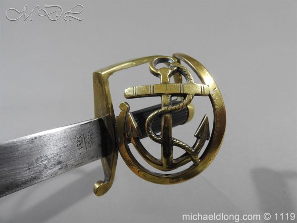 Naval Officer's Sword Dated 1801 - Image 14