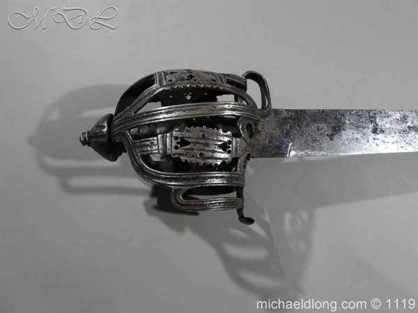 Scottish Basket Hilted Broad Sword c 1680 - Image 5