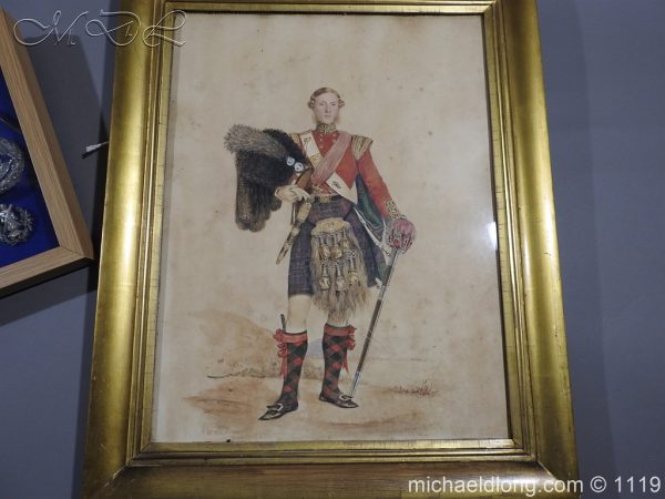 79th Highlanders Captain's Portrait, Medal, Sword and Dirk, etc - Image 2