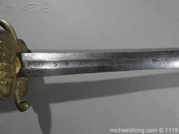 17th c Shotley Bridg Household Cavalry Sword - Image 9