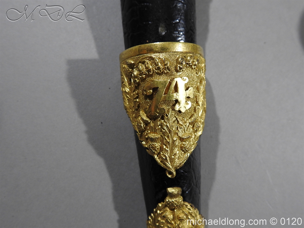 Scottish Officer's Regimental Dirk Of The 74th Highlanders - Image 11