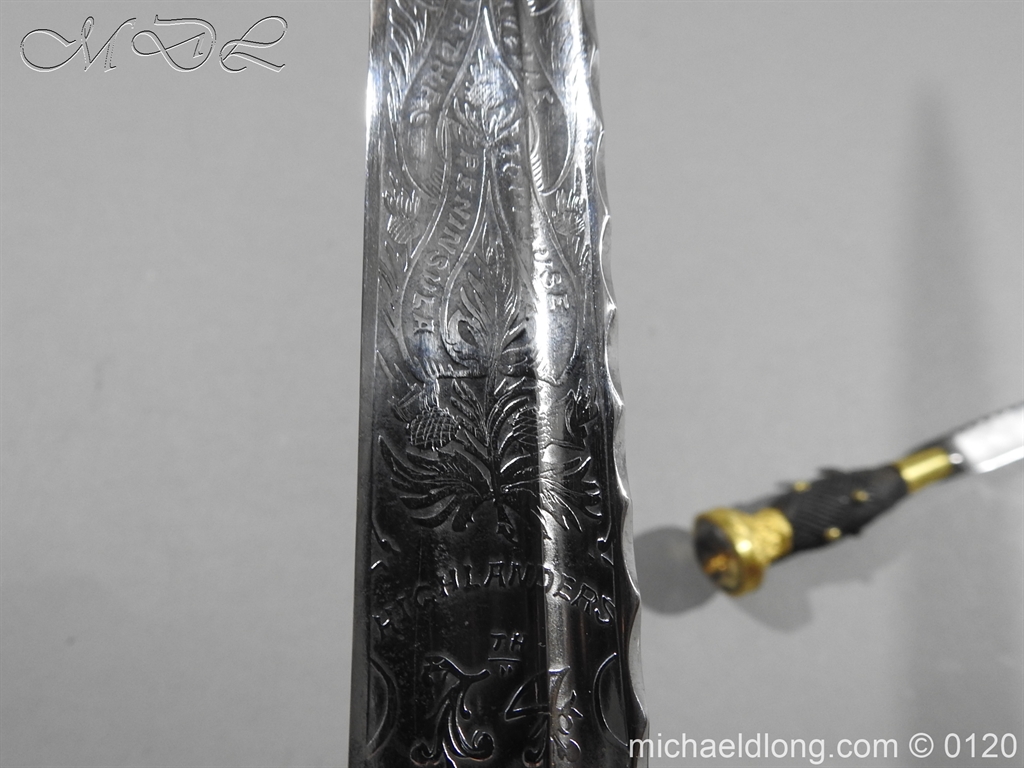 Scottish Officer's Regimental Dirk Of The 74th Highlanders - Image 19