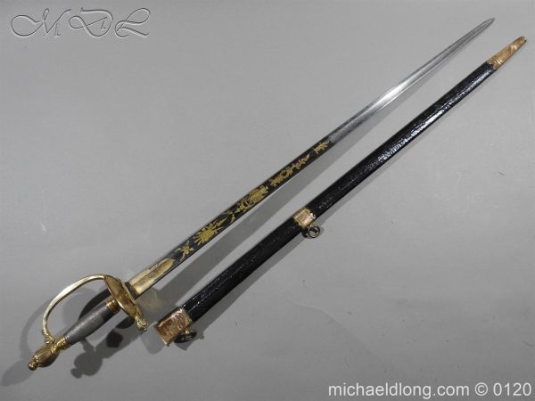 1796 British Blue and Gilt Infantry Officer's Sword - Image 5