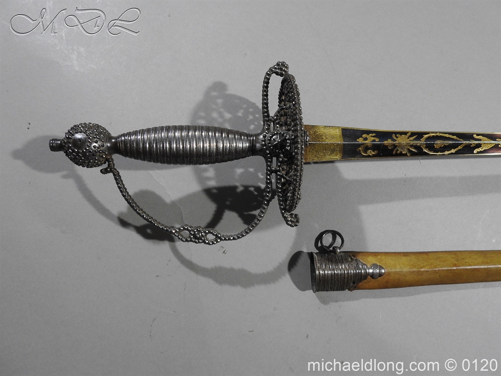 English Blue and Gilt Small Sword by Jeffery c 1780 - Image 2