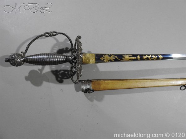 English Blue and Gilt Small Sword by Jeffery c 1780 - Image 6