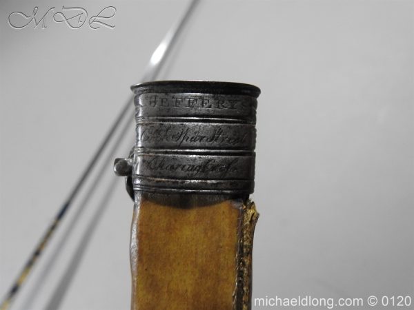 English Blue and Gilt Small Sword by Jeffery c 1780 - Image 10