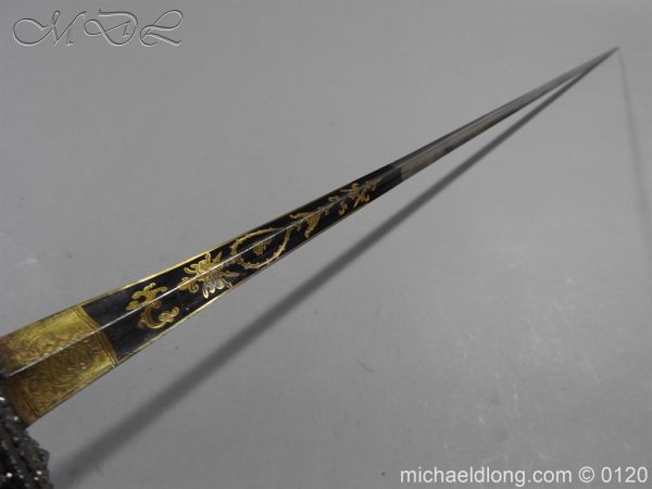 English Blue and Gilt Small Sword by Jeffery c 1780 - Image 12