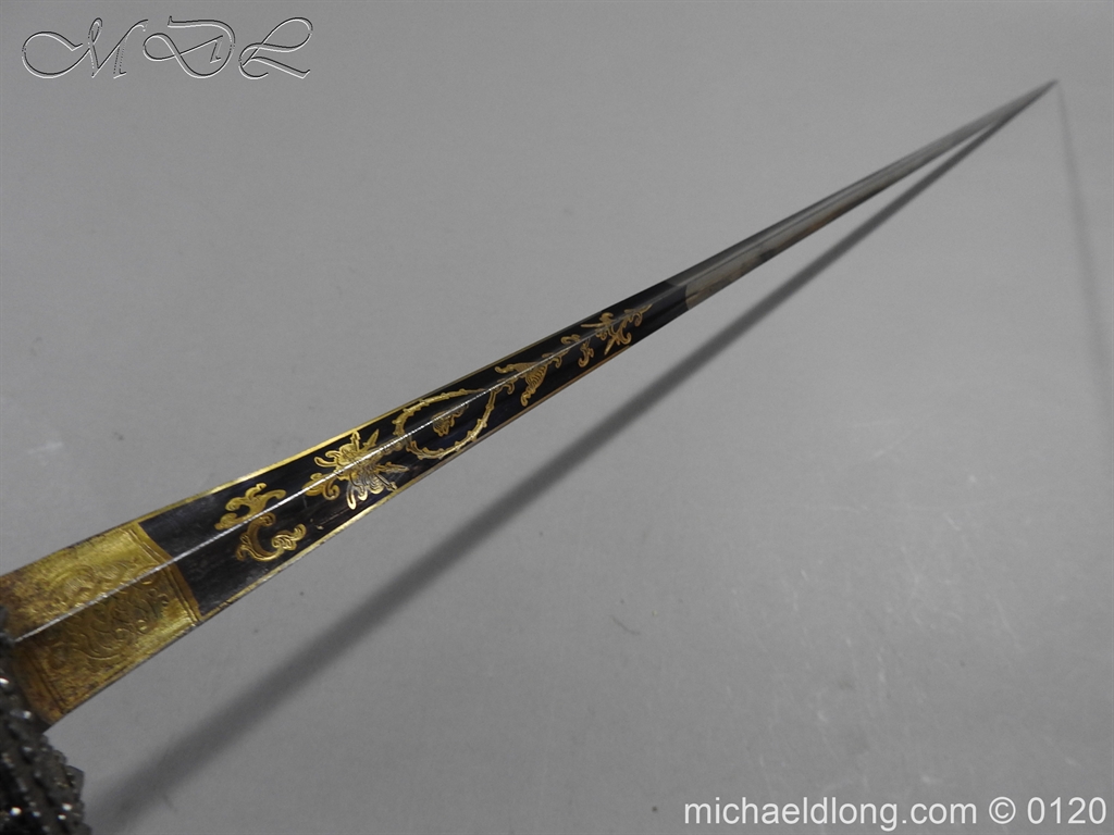 English Blue and Gilt Small Sword by Jeffery c 1780 - Image 12