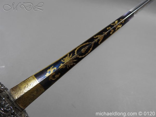 English Blue and Gilt Small Sword by Jeffery c 1780 - Image 13
