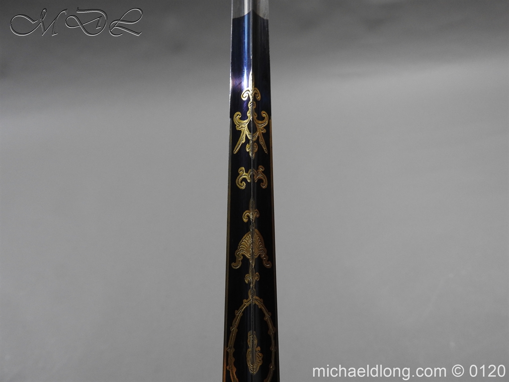 English Blue and Gilt Small Sword by Jeffery c 1780 - Image 15