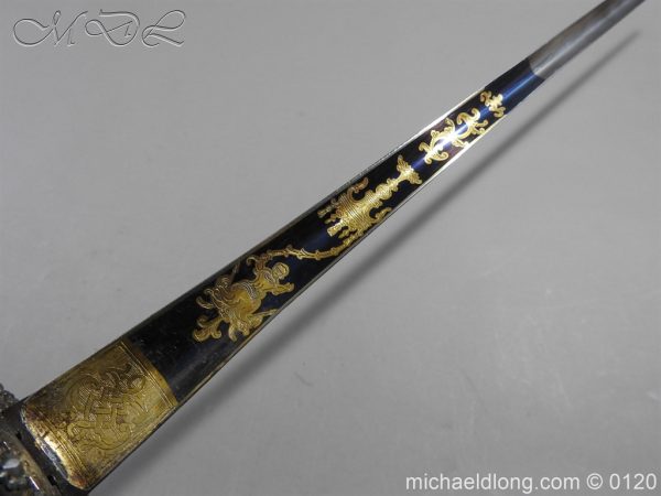 English Blue and Gilt Small Sword by Jeffery c 1780 - Image 19