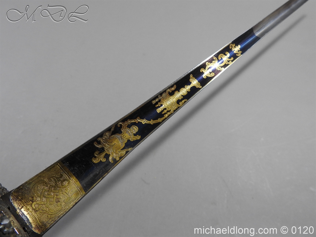 English Blue and Gilt Small Sword by Jeffery c 1780 - Image 19