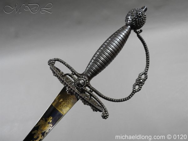 English Blue and Gilt Small Sword by Jeffery c 1780 - Image 30
