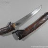 Japanese Tanto in Curved Wood Mounts