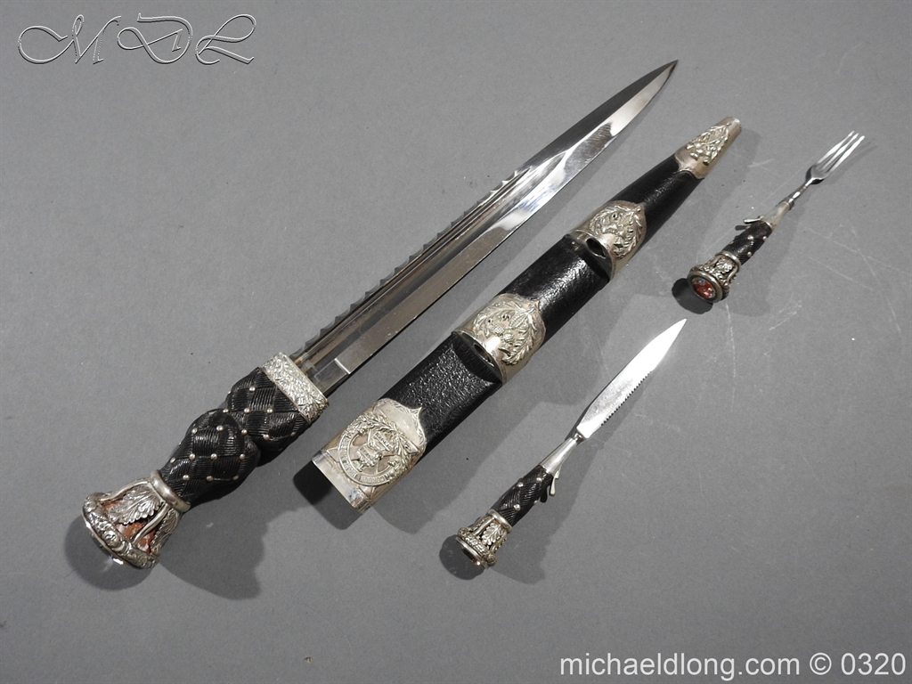 Gordon Highlanders Officer's Cased Dirk Set - Image 8