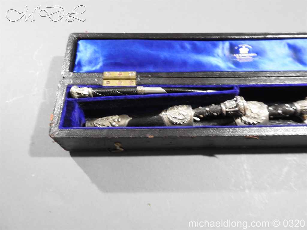 Gordon Highlanders Officer's Cased Dirk Set - Image 32