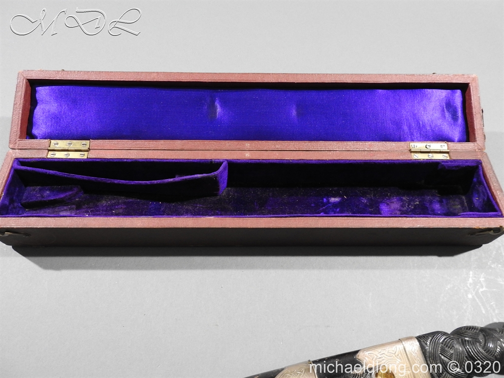 Scottish Silver Cased Dress Dirk - Clan Cockburn - Image 2