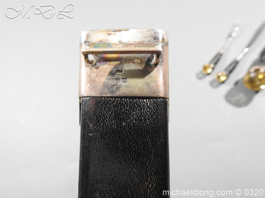 Scottish Silver Cased Dress Dirk - Clan Cockburn - Image 8