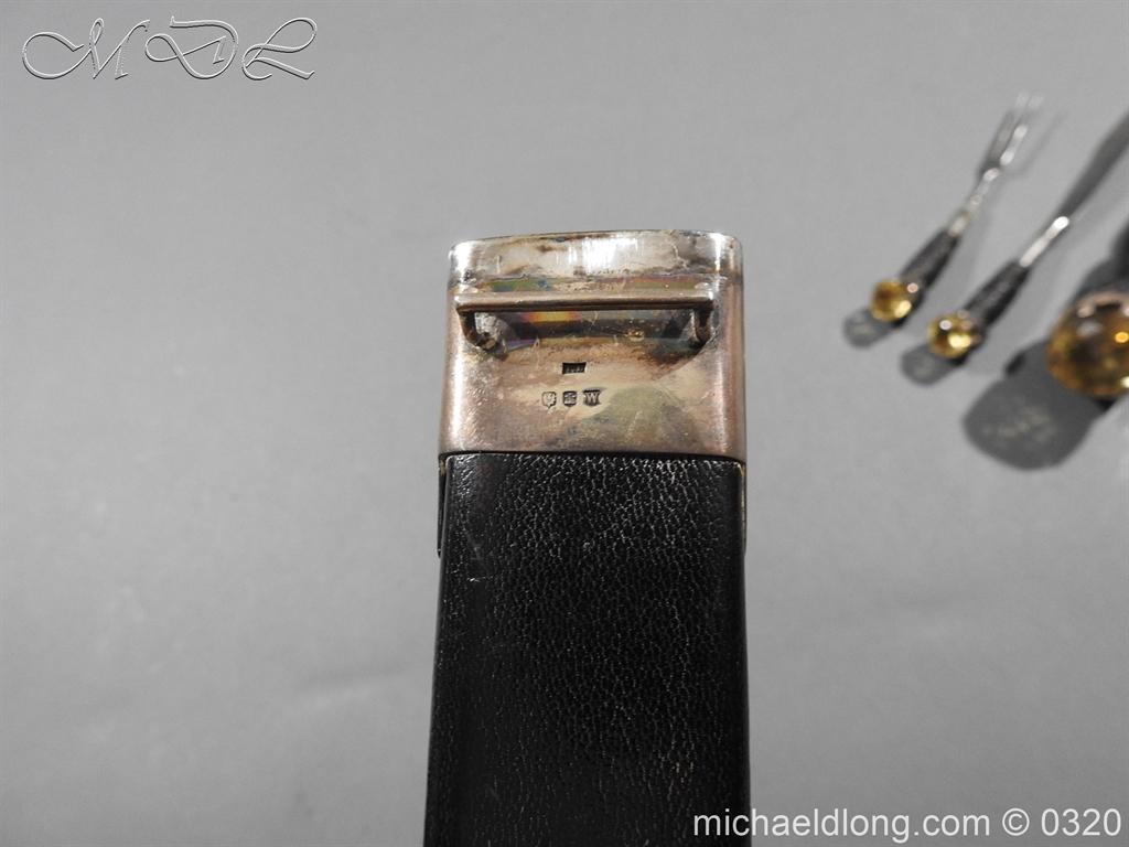 Scottish Silver Cased Dress Dirk - Clan Cockburn - Image 9