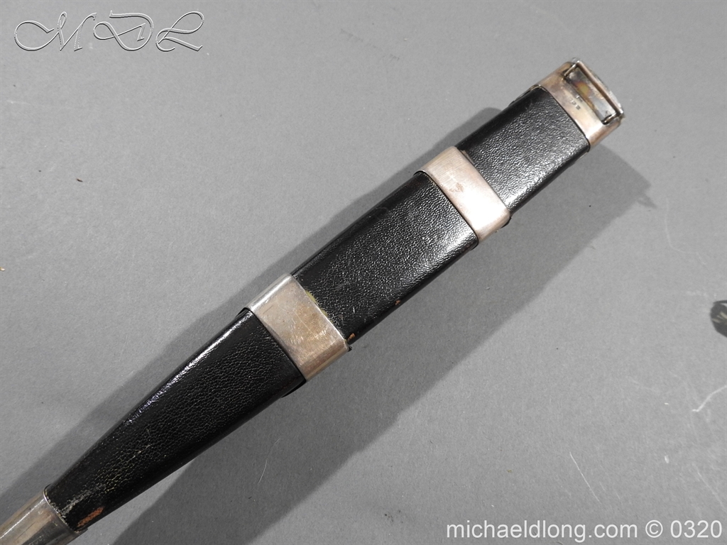 Scottish Silver Cased Dress Dirk - Clan Cockburn - Image 10