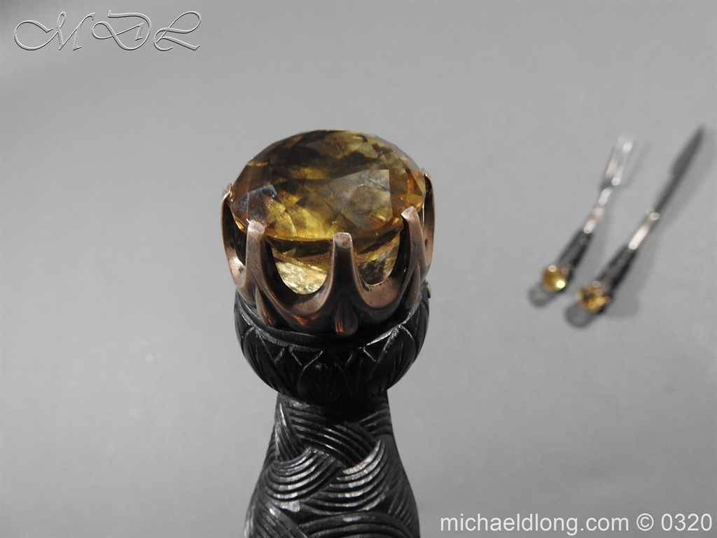 Scottish Silver Cased Dress Dirk - Clan Cockburn - Image 12