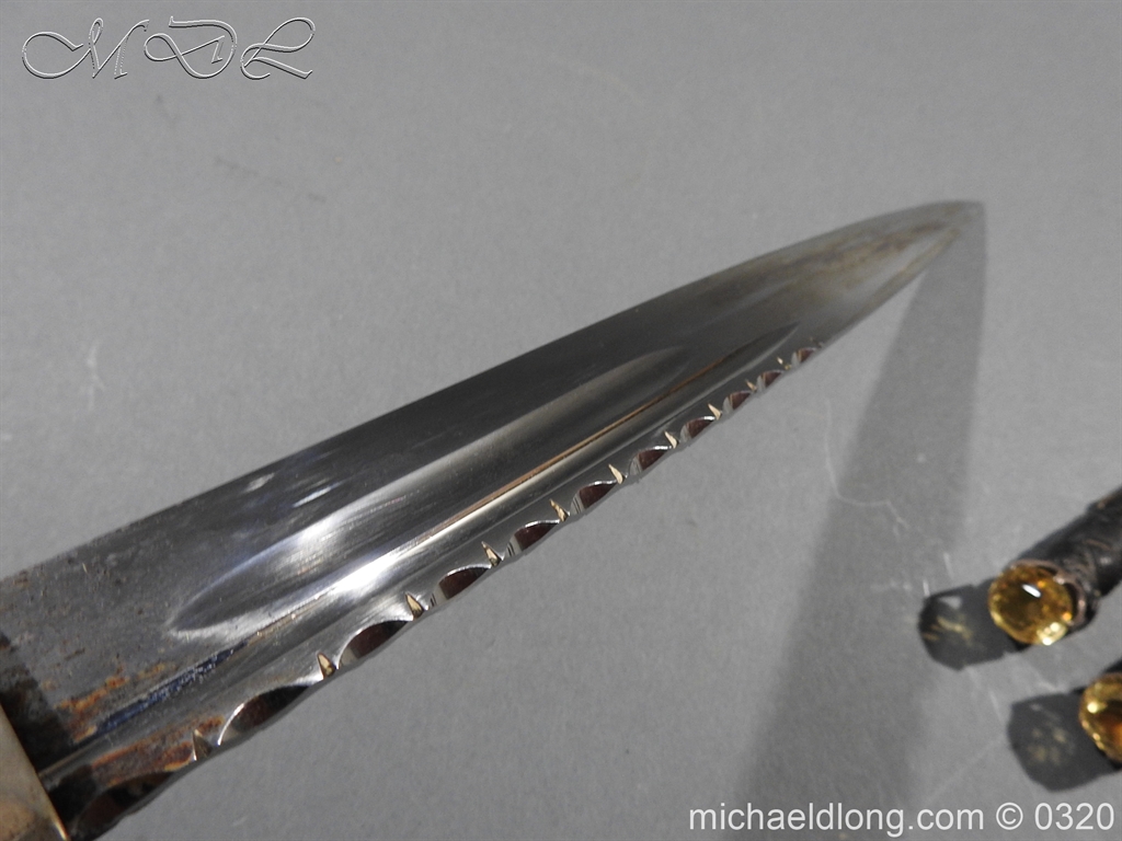 Scottish Silver Cased Dress Dirk - Clan Cockburn - Image 15