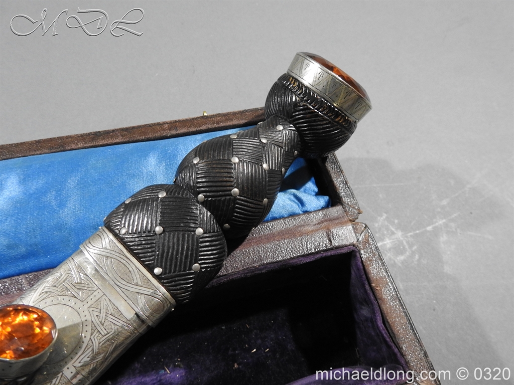Scottish Silver Mounted Cased Dress Dirk - Image 2