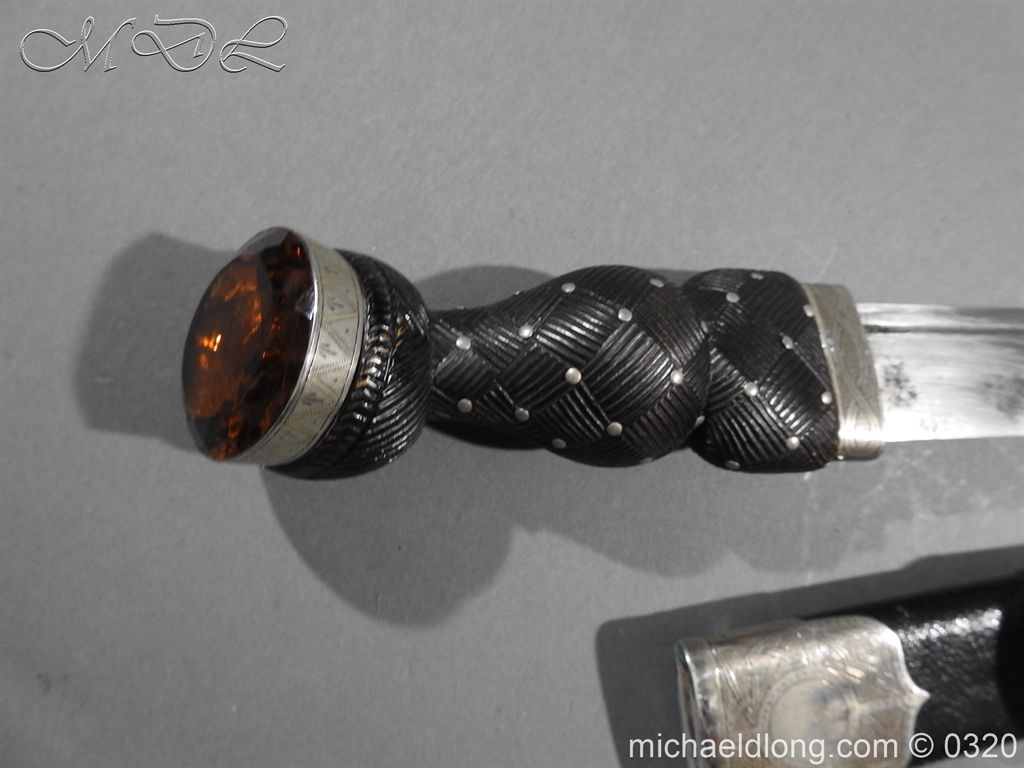 Scottish Silver Mounted Cased Dress Dirk - Image 5
