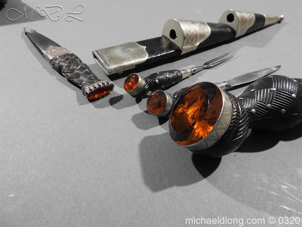 Scottish Silver Mounted Cased Dress Dirk - Image 7