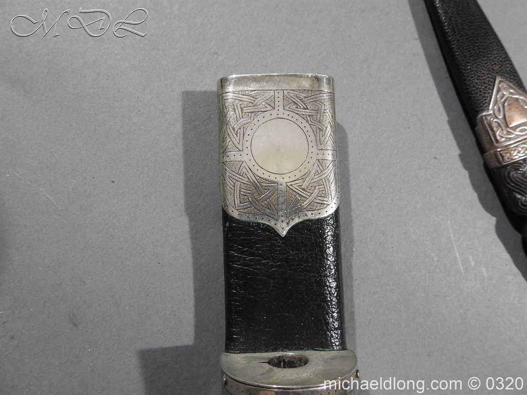Scottish Silver Mounted Cased Dress Dirk - Image 8