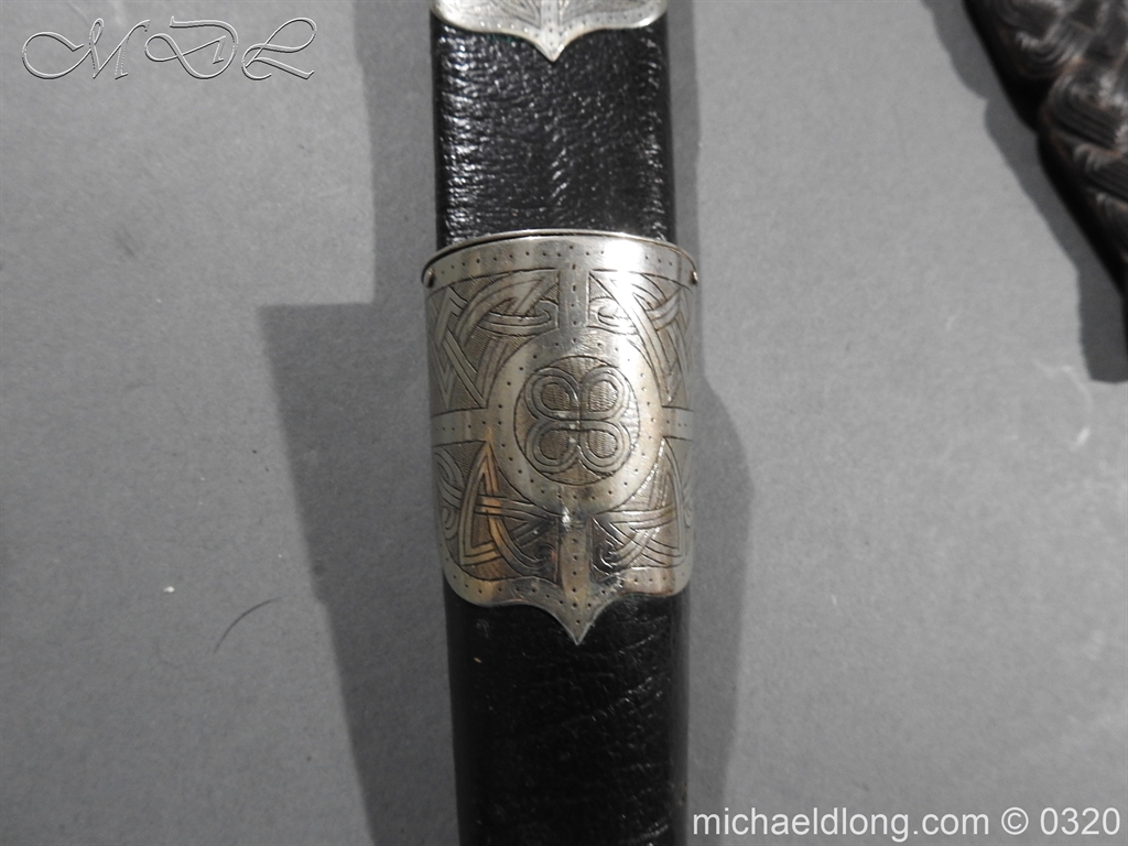 Scottish Silver Mounted Cased Dress Dirk - Image 9