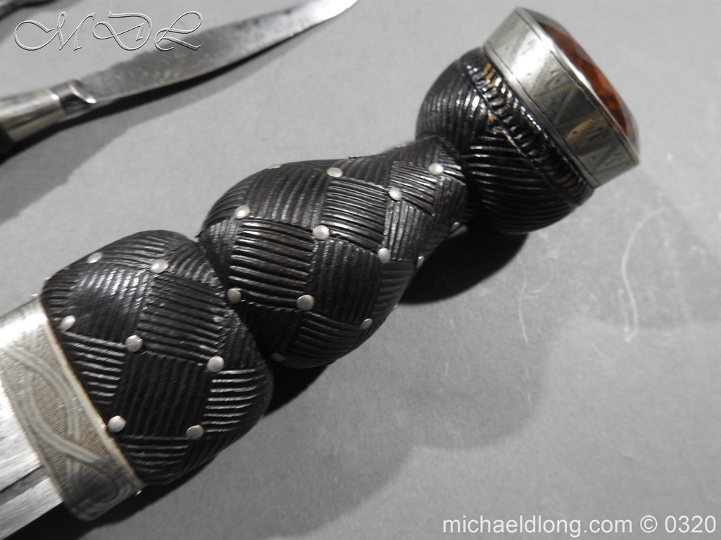 Scottish Silver Mounted Cased Dress Dirk - Image 14