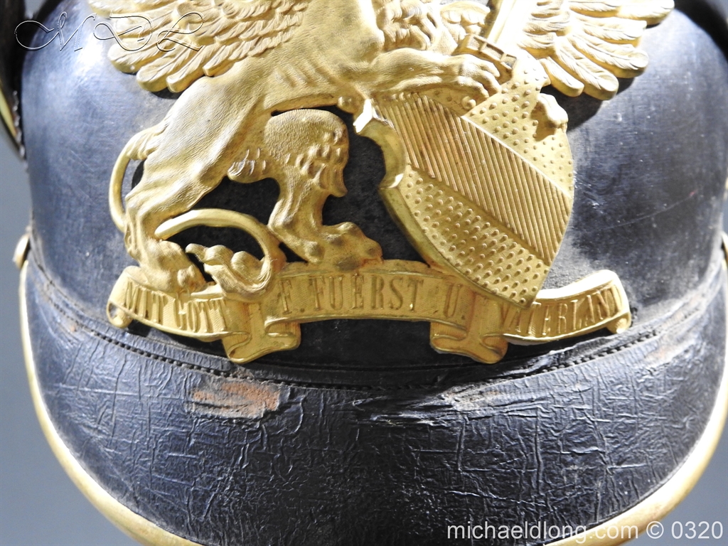 Imperial German Baden Artillery Officers Pickelhaube - Image 4