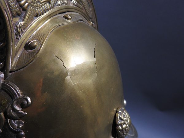 British Presentation Fire Helmet dated 1889 - Image 10