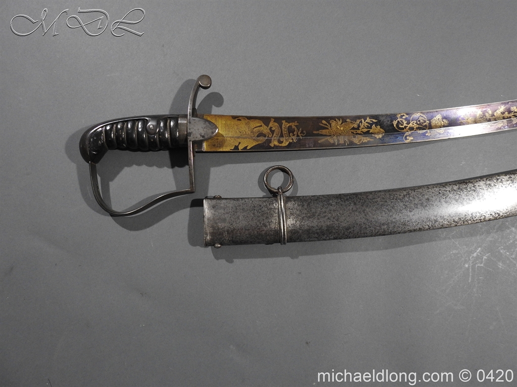 British 1796 Blue and Gilt Officer's Sword - Image 2