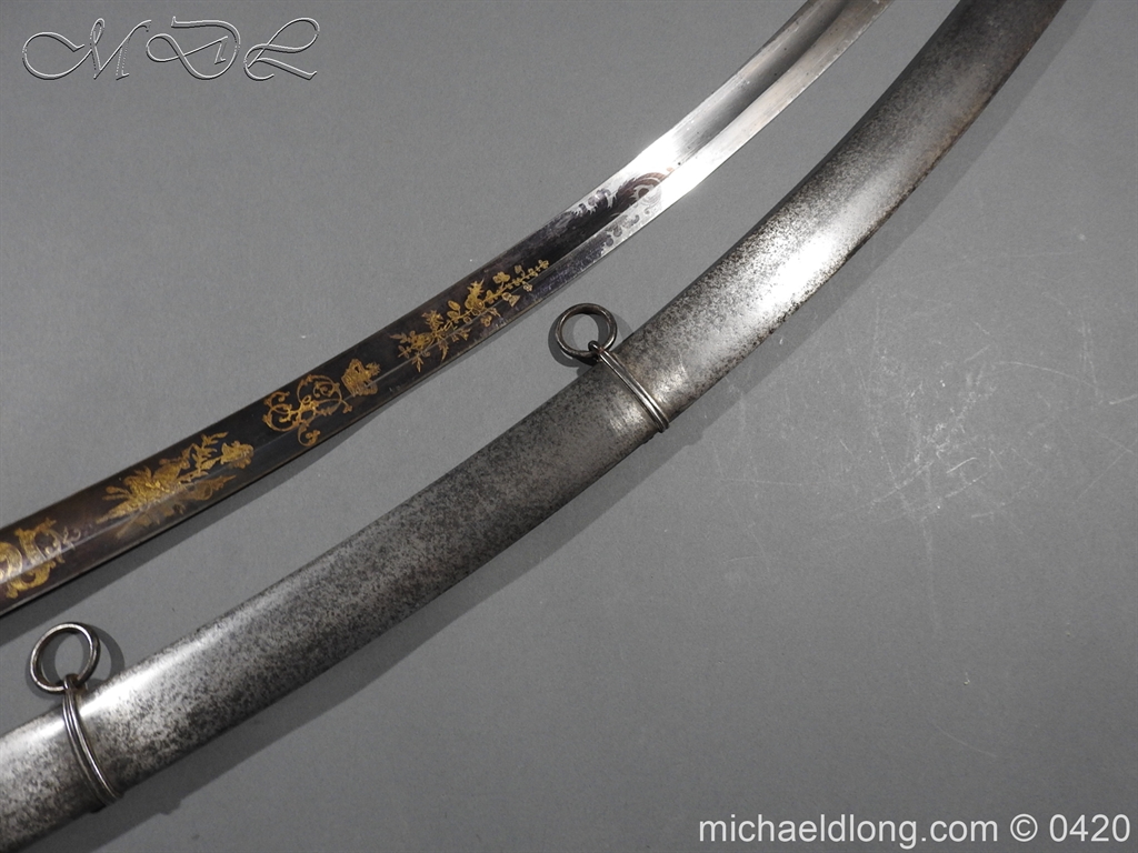 British 1796 Blue and Gilt Officer's Sword - Image 3