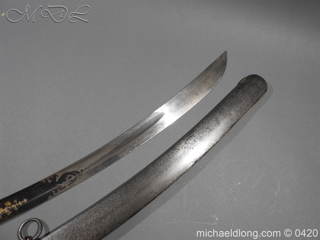 British 1796 Blue and Gilt Officer's Sword - Image 4