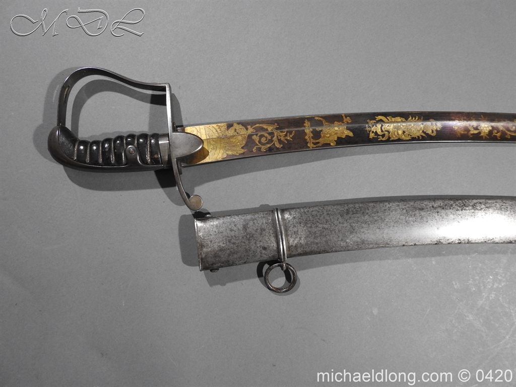 British 1796 Blue and Gilt Officer's Sword - Image 6
