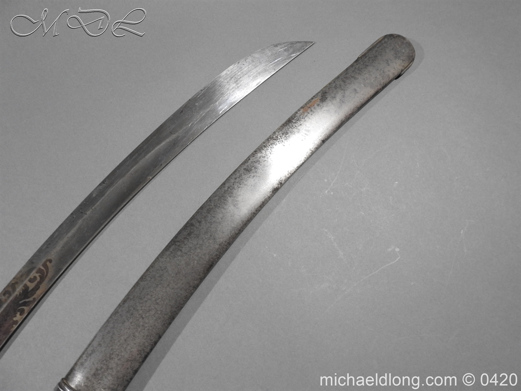 British 1796 Blue and Gilt Officer's Sword - Image 8