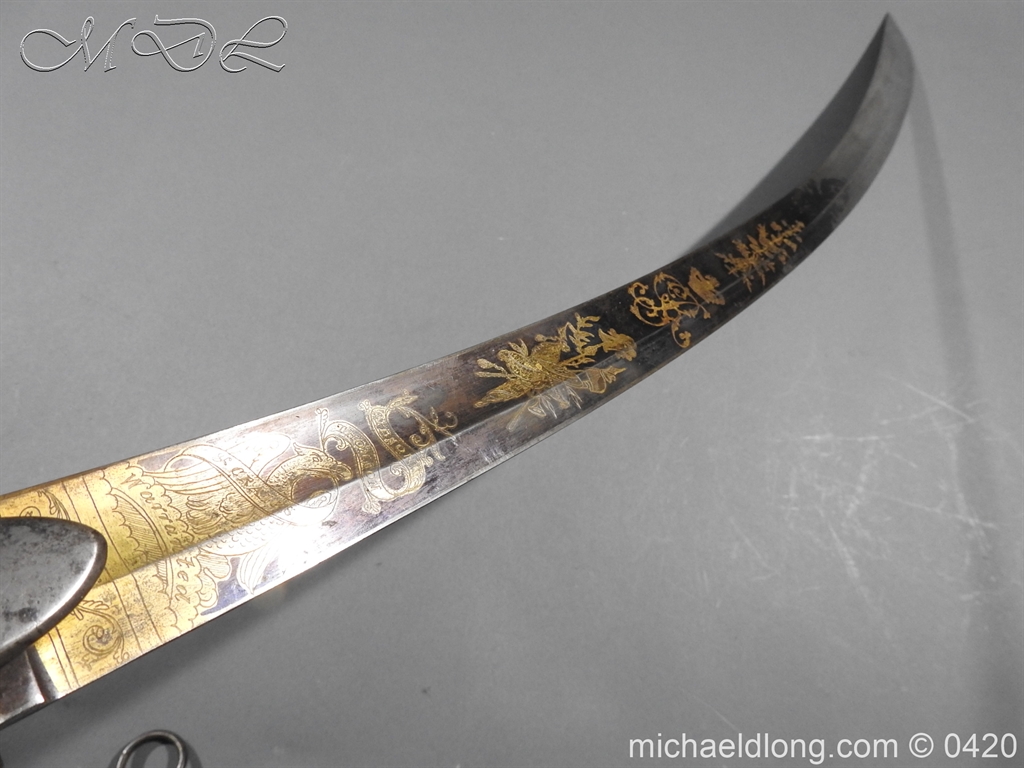 British 1796 Blue and Gilt Officer's Sword - Image 11