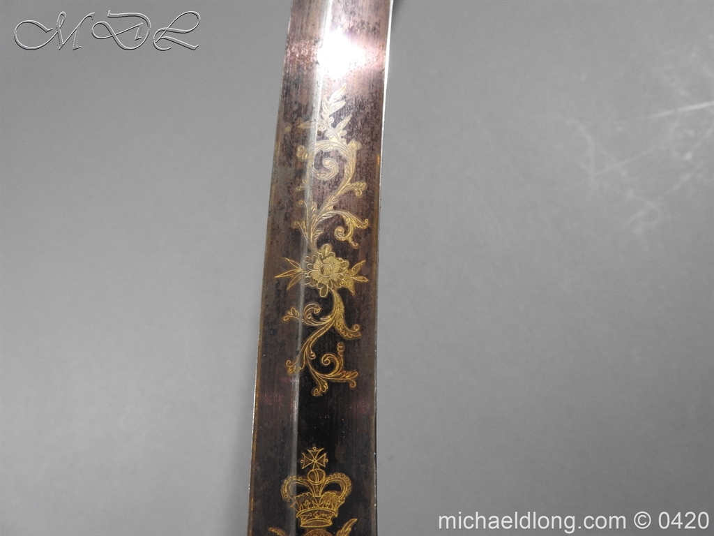 British 1796 Blue and Gilt Officer's Sword - Image 15