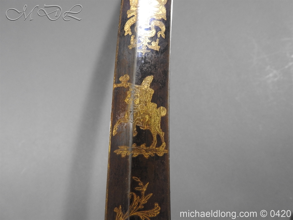 British 1796 Blue and Gilt Officer's Sword - Image 17