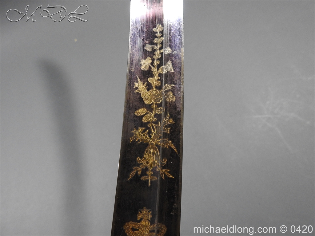 British 1796 Blue and Gilt Officer's Sword - Image 20