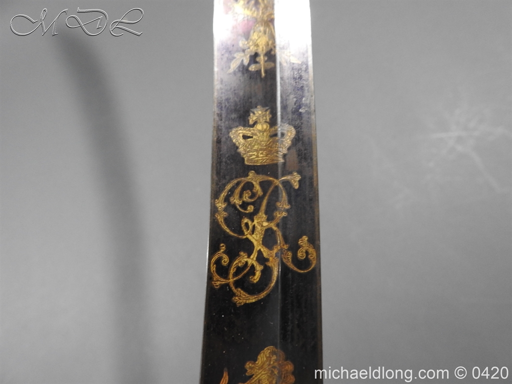 British 1796 Blue and Gilt Officer's Sword - Image 21