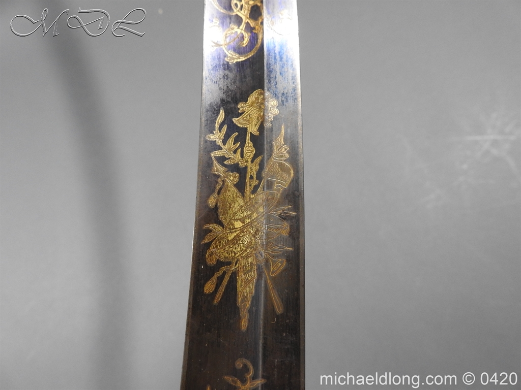 British 1796 Blue and Gilt Officer's Sword - Image 22